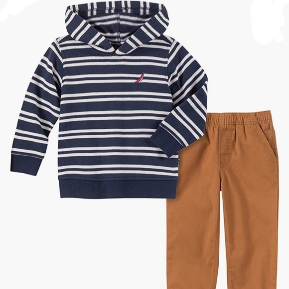 Nautica Boys 2 PCS Includes Pullover Hoodie & Pant Size 12M NWT - Picture 1 of 7